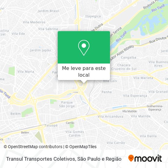 Transul Transportes Coletivos mapa