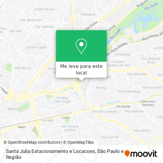 Santa Julia Estacionamento e Locacoes mapa