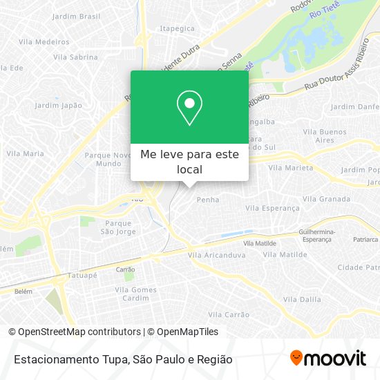Estacionamento Tupa mapa