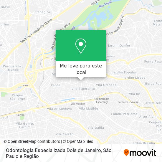 Odontologia Especializada Dois de Janeiro mapa