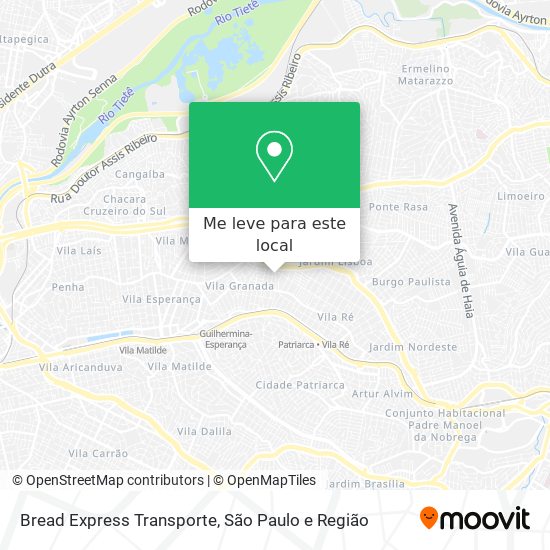 Bread Express Transporte mapa