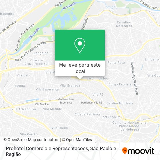 Prohotel Comercio e Representacoes mapa