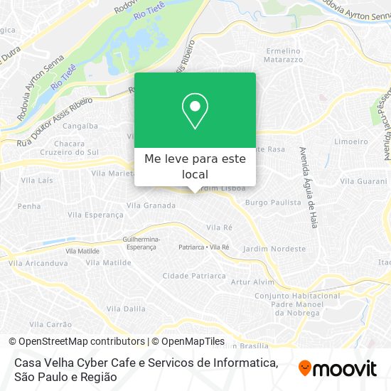 Casa Velha Cyber Cafe e Servicos de Informatica mapa