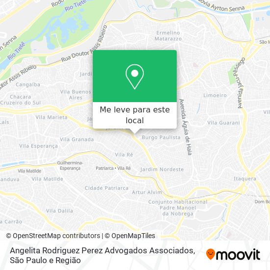 Angelita Rodriguez Perez Advogados Associados mapa