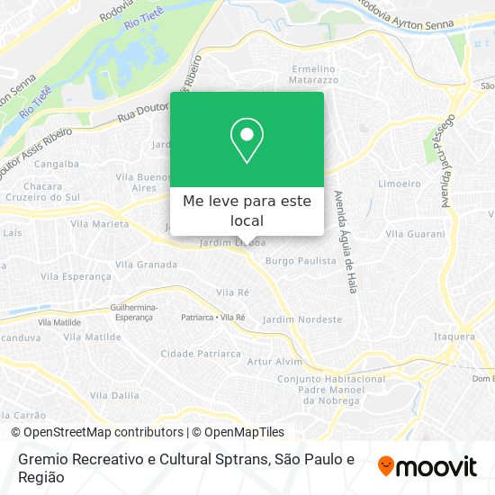 Gremio Recreativo e Cultural Sptrans mapa