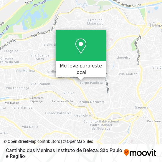 Cantinho das Meninas Instituto de Beleza mapa