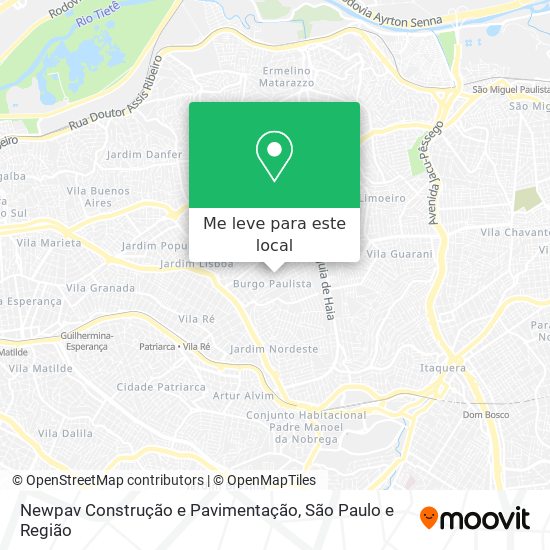 Newpav Construção e Pavimentação mapa