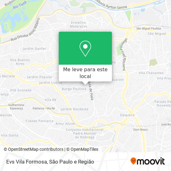 Evs Vila Formosa mapa