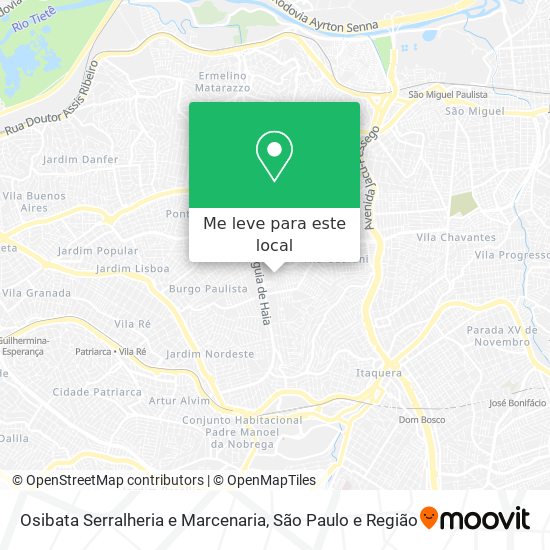 Osibata Serralheria e Marcenaria mapa
