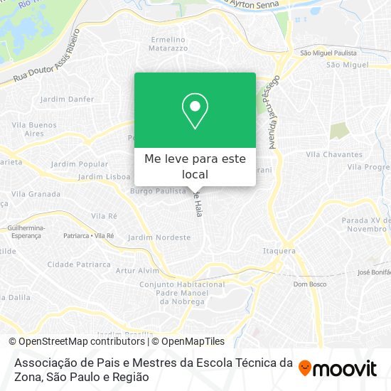 Associação de Pais e Mestres da Escola Técnica da Zona mapa