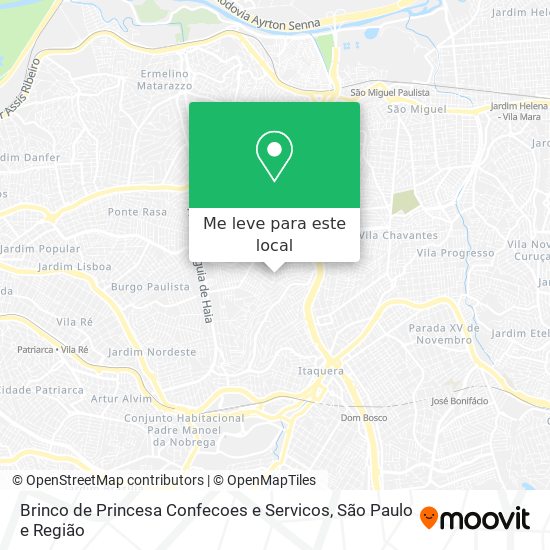 Brinco de Princesa Confecoes e Servicos mapa