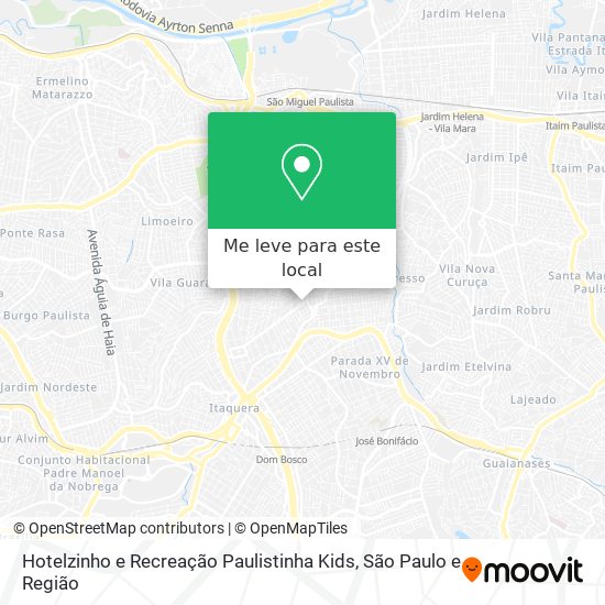 Hotelzinho e Recreação Paulistinha Kids mapa