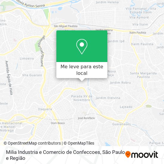 Milia Industria e Comercio de Confeccoes mapa