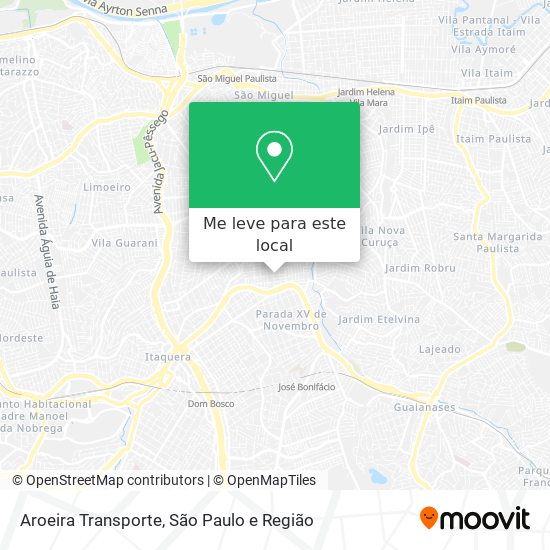 Aroeira Transporte mapa