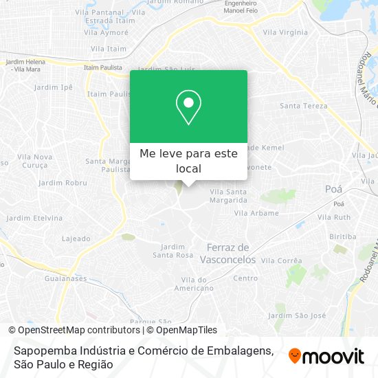 Sapopemba Indústria e Comércio de Embalagens mapa