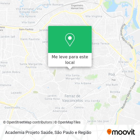 Academia Projeto Saúde mapa