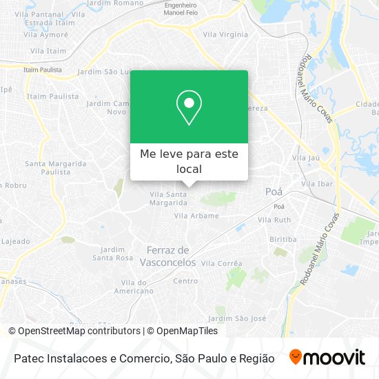 Patec Instalacoes e Comercio mapa