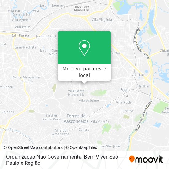 Organizacao Nao Governamental Bem Viver mapa