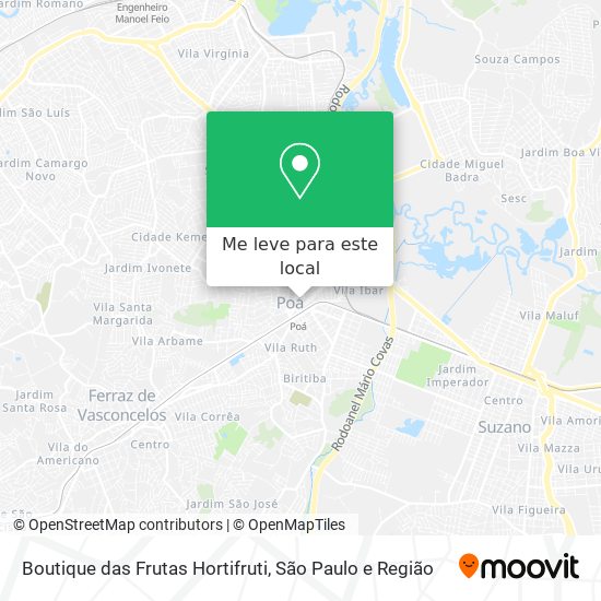 Boutique das Frutas Hortifruti mapa