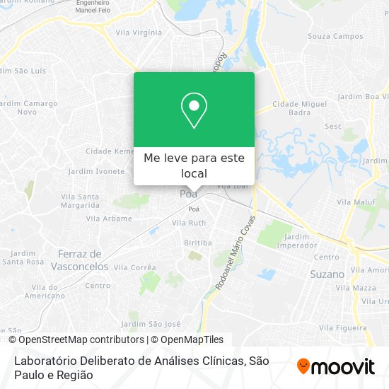 Laboratório Deliberato de Análises Clínicas mapa