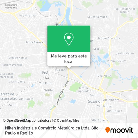Niken Indústria e Comércio Metalúrgica Ltda mapa