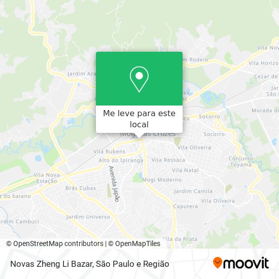 Novas Zheng Li Bazar mapa