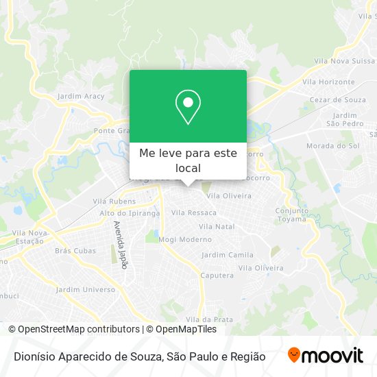Dionísio Aparecido de Souza mapa