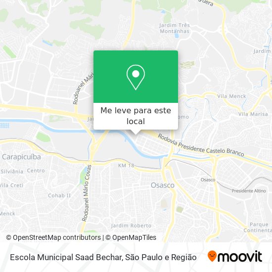 Escola Municipal Saad Bechar mapa
