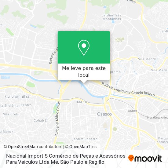 Nacional Import S Comércio de Peças e Acessórios Para Veículos Ltda Me mapa