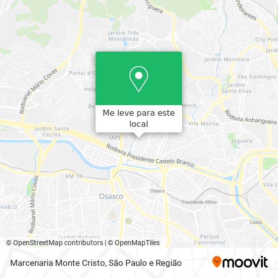 Marcenaria Monte Cristo mapa
