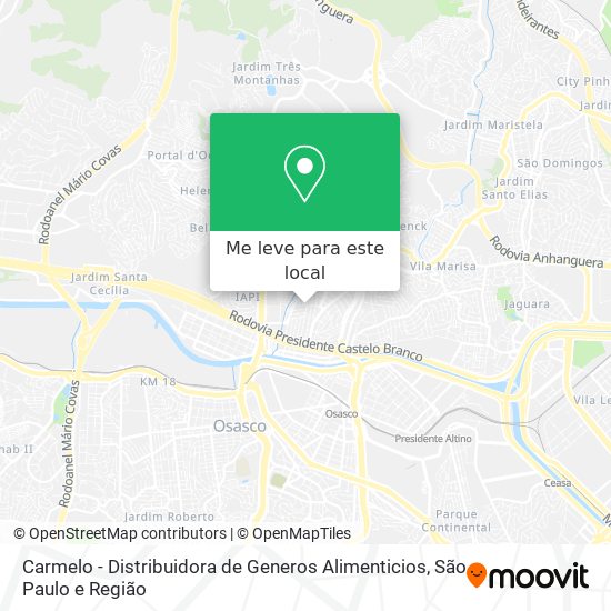 Carmelo - Distribuidora de Generos Alimenticios mapa