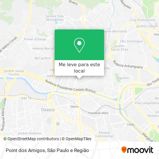 Point dos Amigos mapa