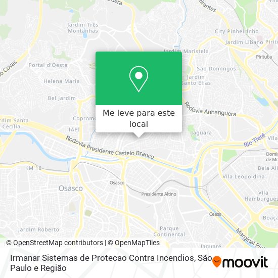Irmanar Sistemas de Protecao Contra Incendios mapa
