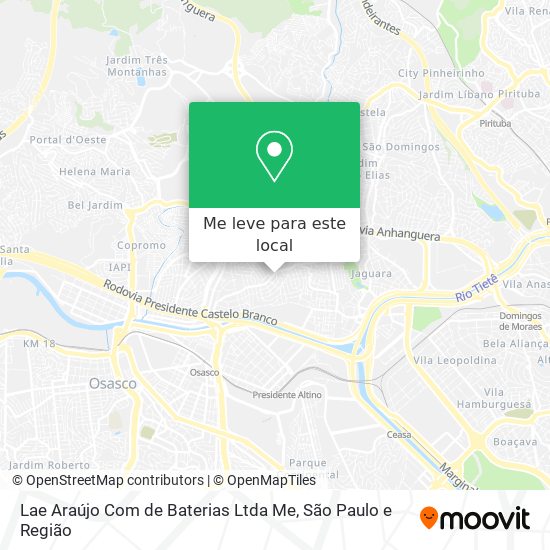 Lae Araújo Com de Baterias Ltda Me mapa