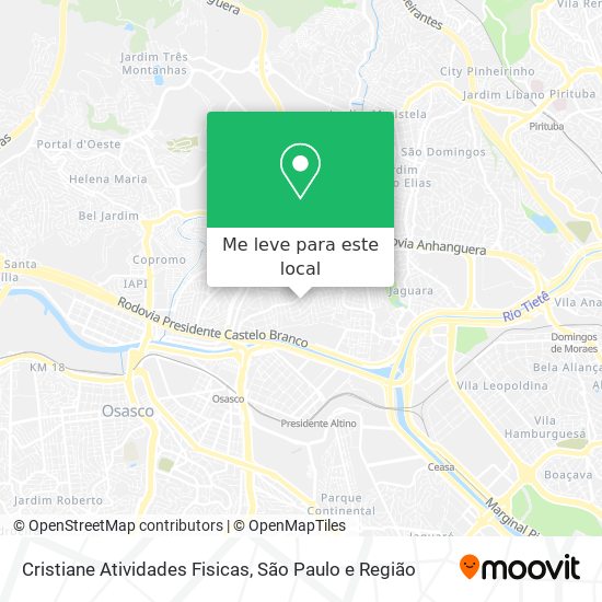 Cristiane Atividades Fisicas mapa