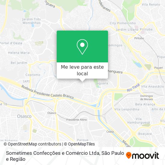 Sometimes Confecções e Comércio Ltda mapa