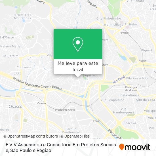 F V V Assessoria e Consultoria Em Projetos Sociais e mapa