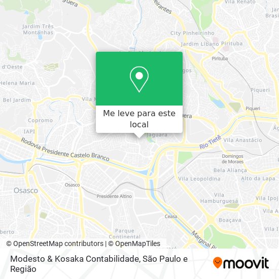 Modesto & Kosaka Contabilidade mapa