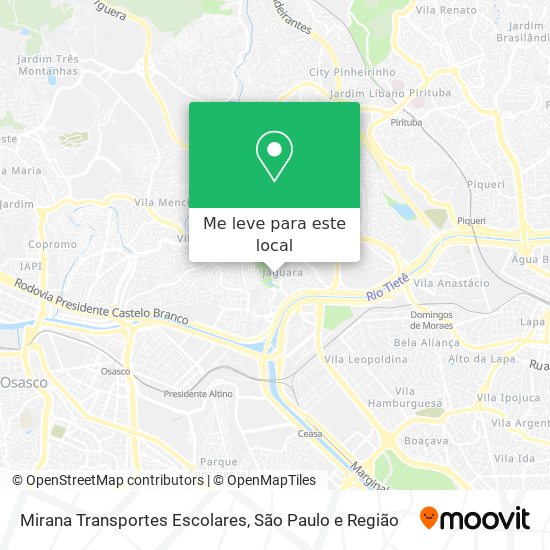 Mirana Transportes Escolares mapa