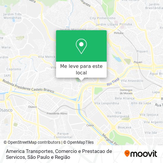 America Transportes, Comercio e Prestacao de Servicos mapa