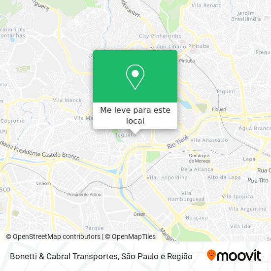 Bonetti & Cabral Transportes mapa