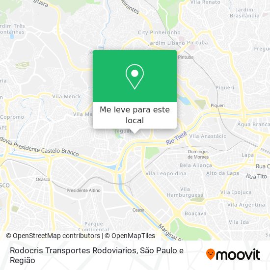 Rodocris Transportes Rodoviarios mapa