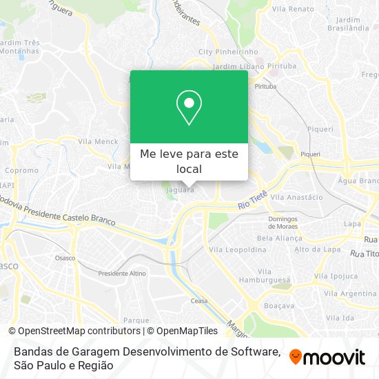 Bandas de Garagem Desenvolvimento de Software mapa