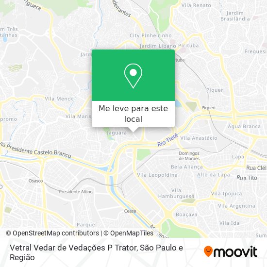 Vetral Vedar de Vedações P Trator mapa