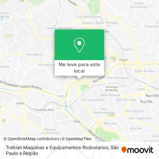 Trebian Maquinas e Equipamentos Rodoviarios mapa