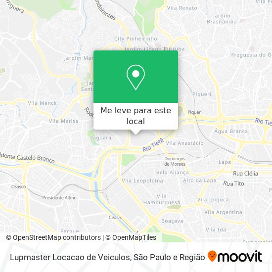 Lupmaster Locacao de Veiculos mapa