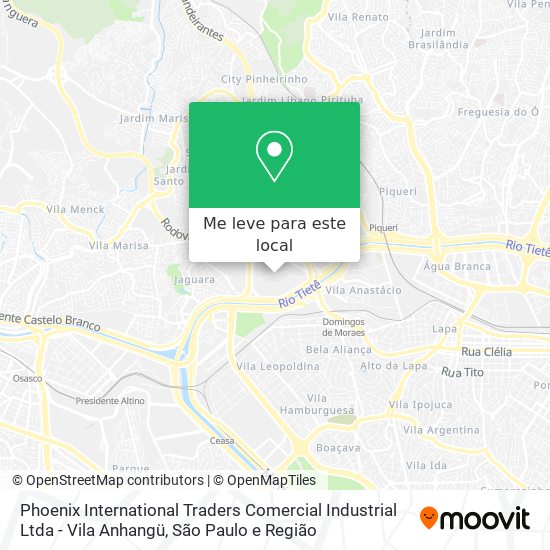 Phoenix International Traders Comercial Industrial Ltda - Vila Anhangü mapa