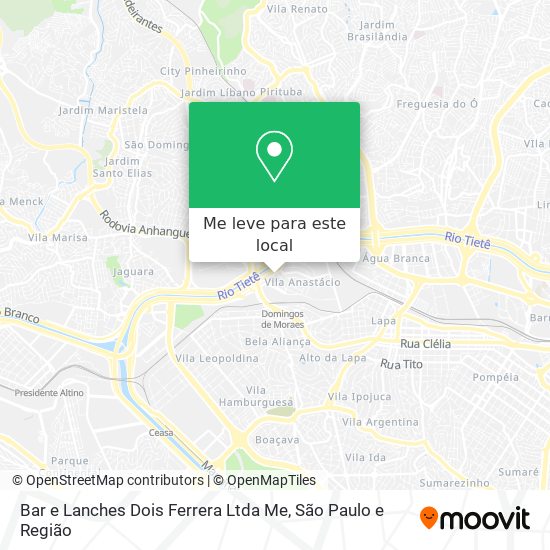 Bar e Lanches Dois Ferrera Ltda Me mapa