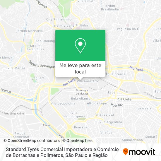 Standard Tyres Comercial Importadora e Comércio de Borrachas e Polímeros mapa