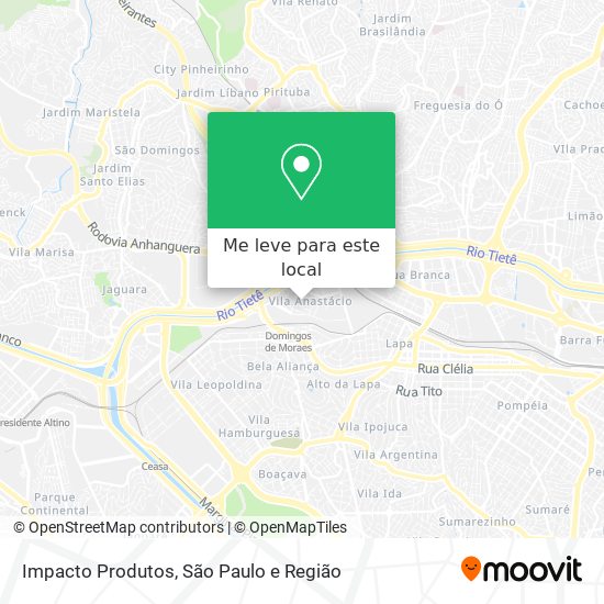 Impacto Produtos mapa